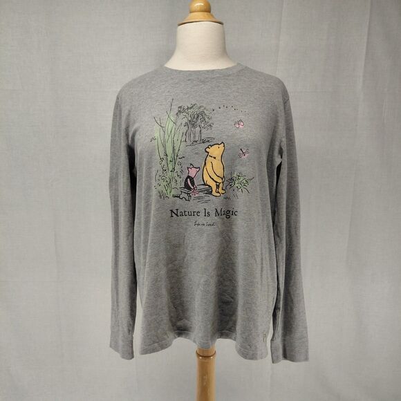 Life Is Good Tops - Life Is Good Winnie the Pooh Nature is Magic Gray LS T-Shirt Sz XL